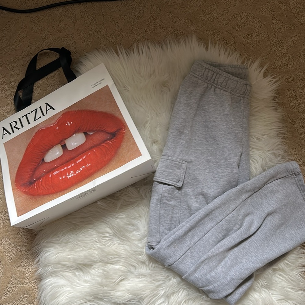 Aritzia Gray Cargo Sweatpants Perfect Fit
